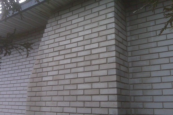 Brick chimney base repair